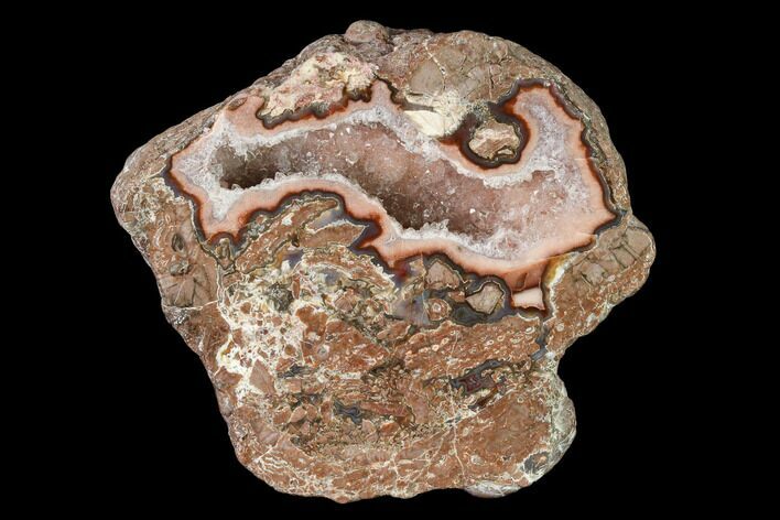 Polished Baker Ranch Thunderegg (Water Line Agate) - New Mexico #162949